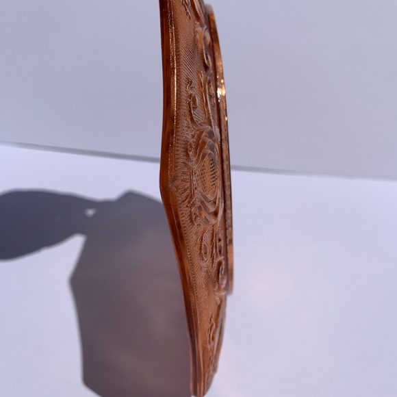 Vintage pink Imperial Glass Blaise AKA Scrolled Thistle Line 705 Salad Plate EUC - Picture 8 of 10